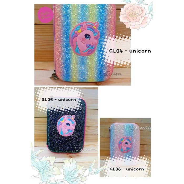 

Kotak Pensil Hardcase Glitter Hello Kitty Unicorn model smiggle