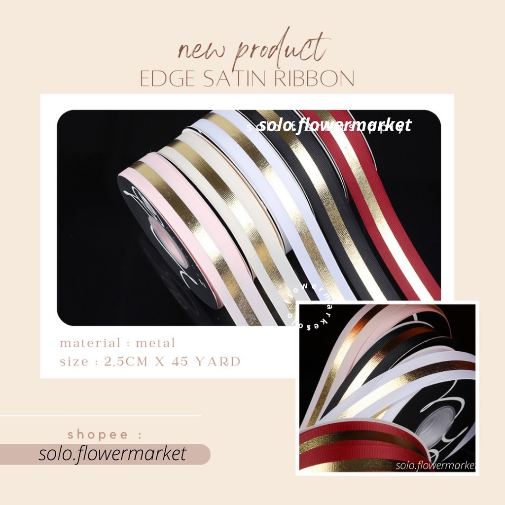 

1ROLL 45YARD EDGE SATIN RIBBON LEBAR 2.5CM PREMIUMPITA KADO GIFT BOUQUET BUNGA DEKORASI KOREAN RIBBON MOTIF LETTER I MISS YOU SATIN RIBBON PITA KOREA CALLIGRAPHY DEKORASI CRAFT BAHAN BOUQUETE KADO PITA KADO