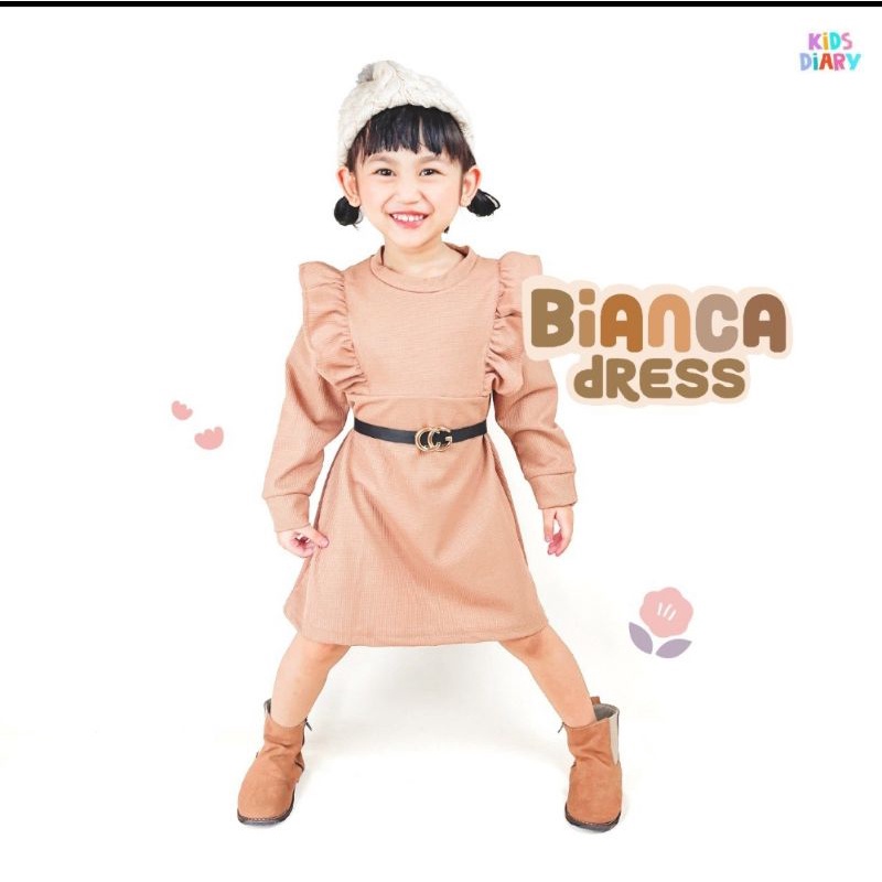 Kids Diary Plus - Bianca Dress waffle Anak Cewek 1-4 Tahun