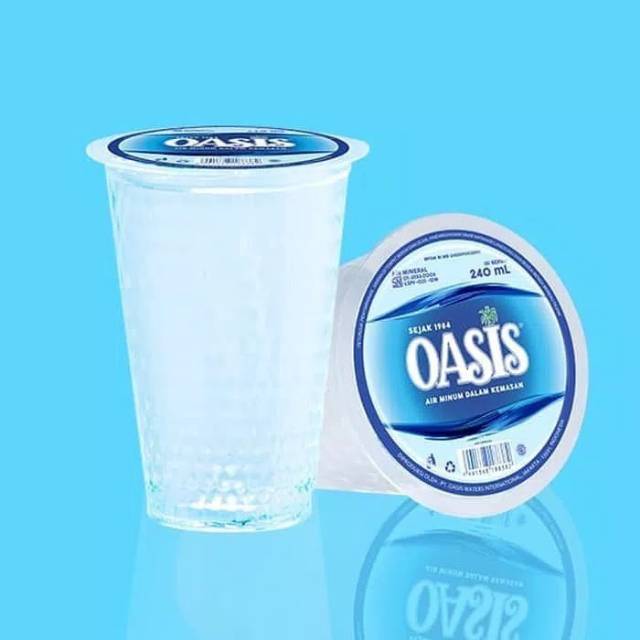 

OASIS Gelas Air Mineral Air Minum Dalam Kemasan Spring Water 240 ml Isi 48