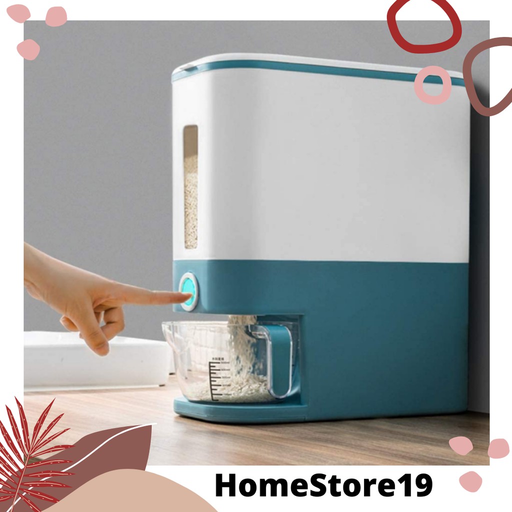 Dispenser Beras Kapasitas 12 KG / Tempat Penyimpanan Beras Anti Kutu Dan Anti Apek