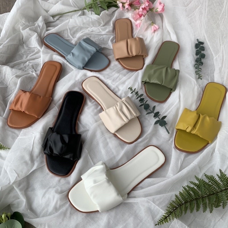 sandal wanita terbaru slip sandal slip on sandal wanita terbaru murah kekinian sandal teplek wanita