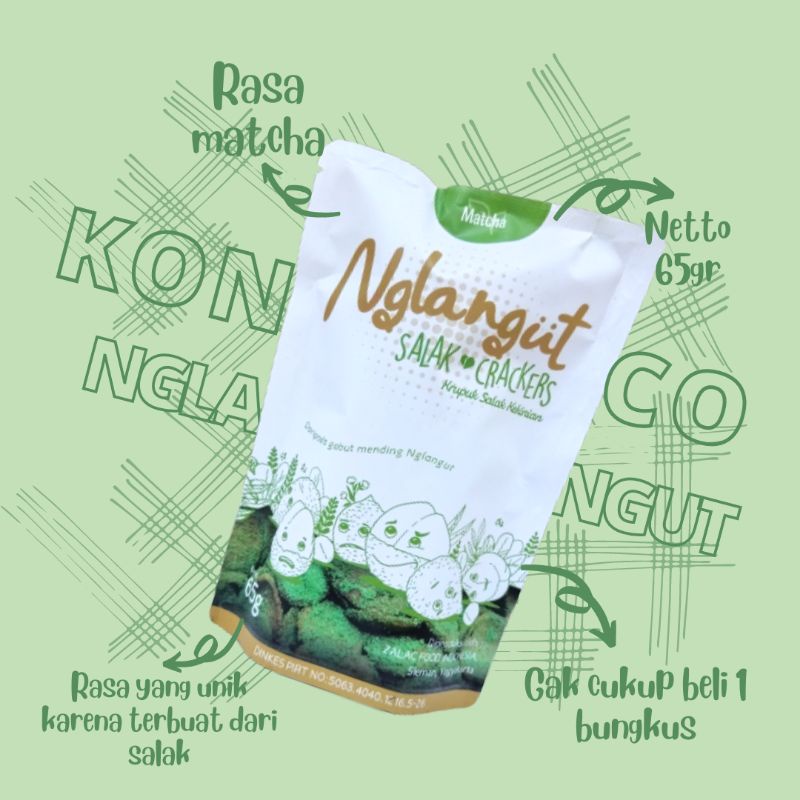 

Snack Viral MATCHA Nglangut Crackers Salak cemilan viral kekinian