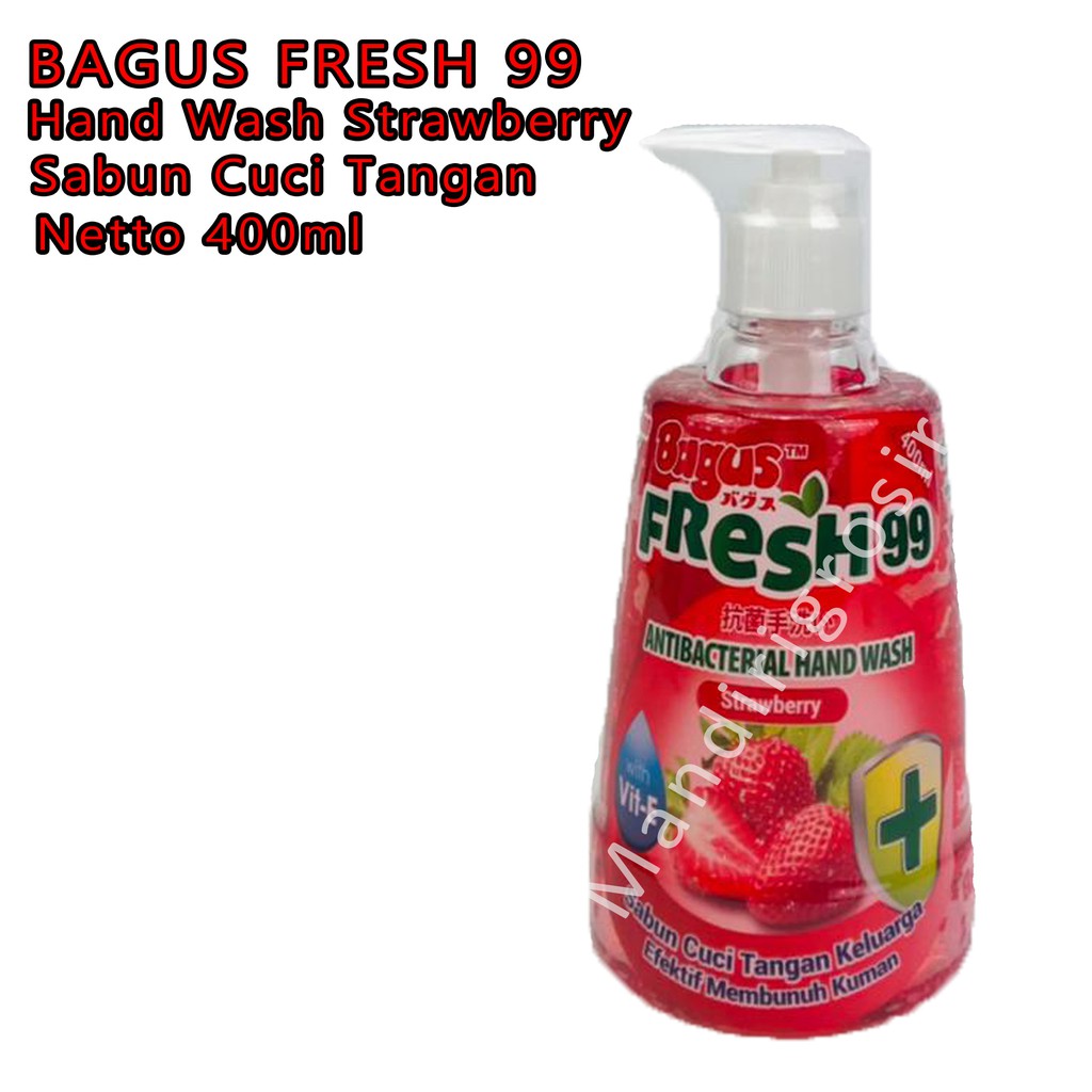 Hand Wash Strawberry *Bagus Fresh99 * Sabun Cuci Tangan * 400ml