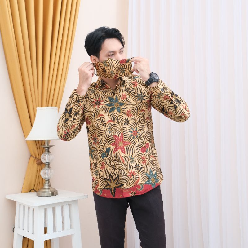 Baju Batik Prabuseno Premium Lengan Panjang Batik Alisan Pria Bahan Katun Original Terbaru MTF11