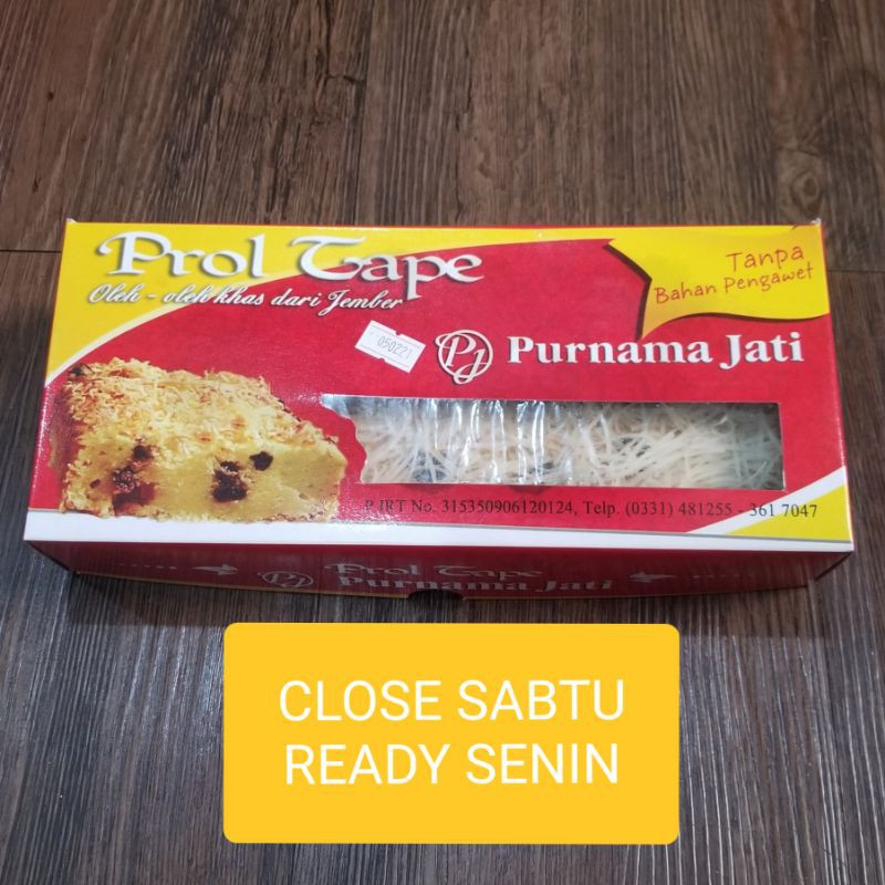 

Prol Tape Purnama Jati Jember Besar 800g