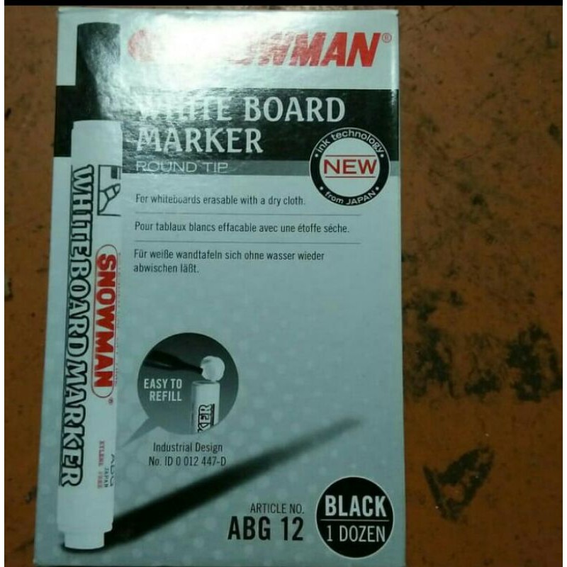 

spidol snowman white board marker ABG 12