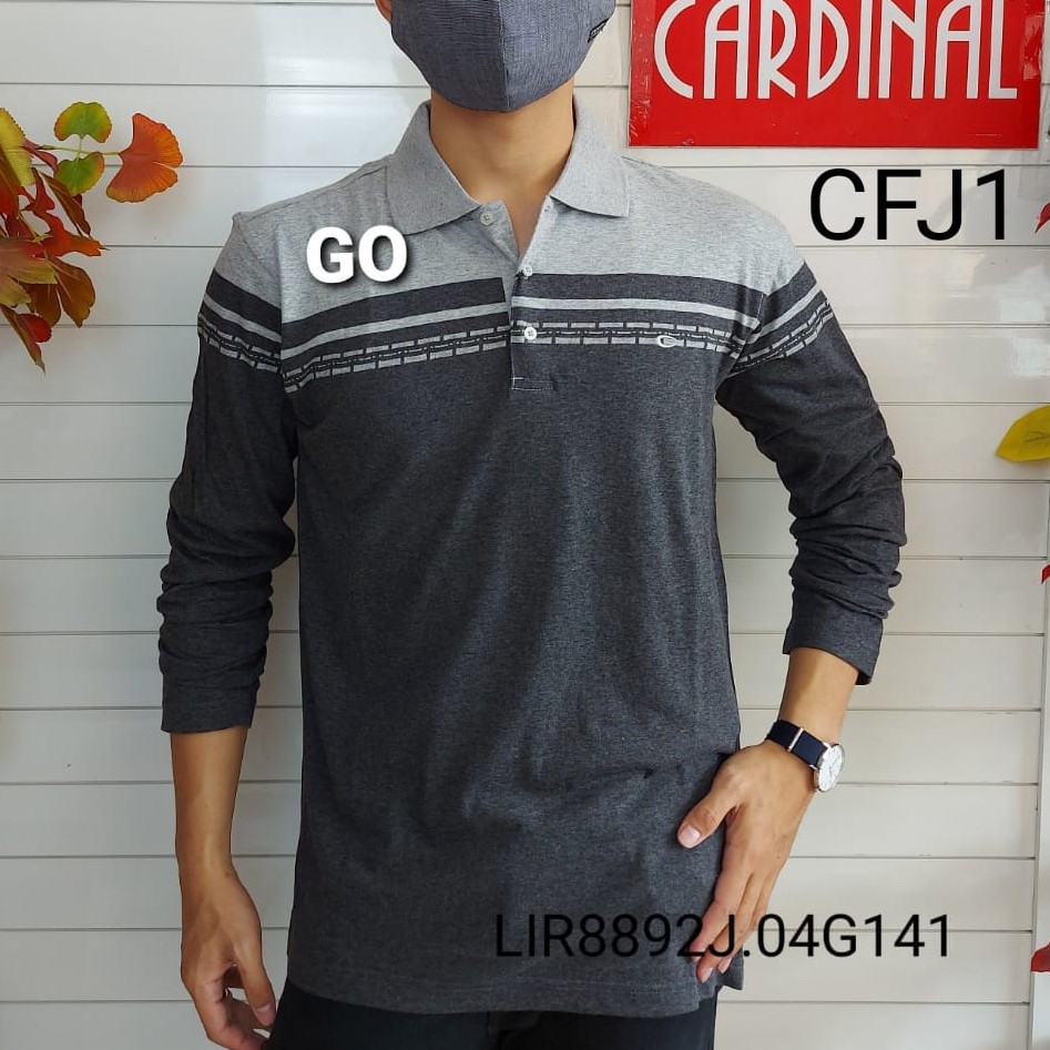 gof CFJ CARDINAL FORMAL TSHIRT Pakaian Pria Atasan Kaos Polo T-shirt Casual Original Lengan Panjang