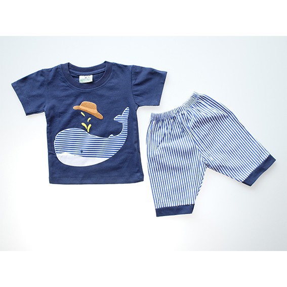 Setelan Bayi / Anak Lakilaki / Kaos Anak Cowok Karakter Murah Paus| Baju Bayi / Perlengkapan Bayi
