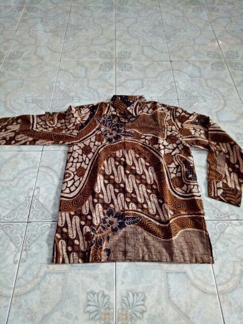 Batik Pria Parang Satria Ukel Size M - Xxl  Batik Solo Halus Asli Katun Primisima Full Furing