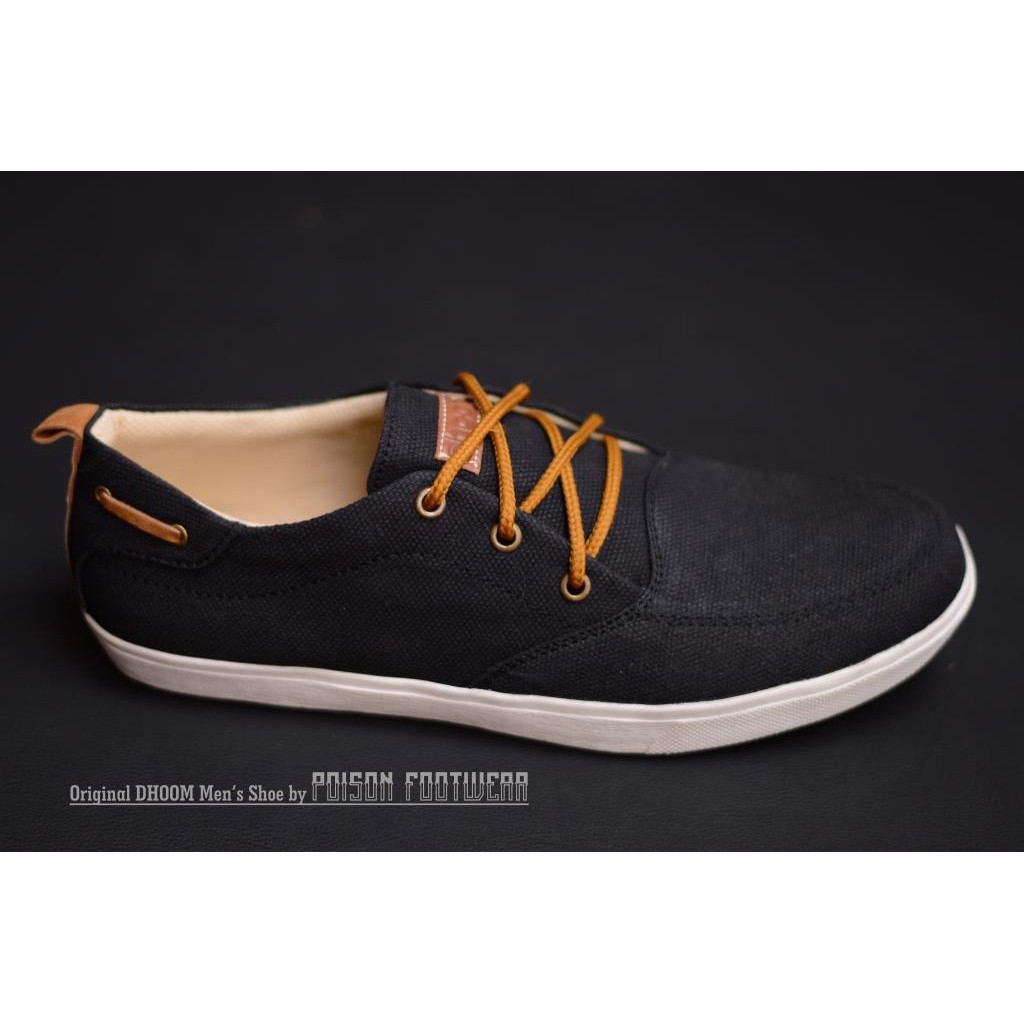 Sepatu Original Dhoom Jaguar Black, Kanvas