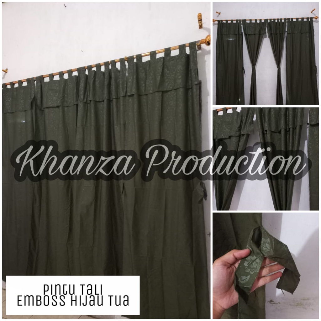 Jual Gorden Pintu Polos Bisa Juga Jendela Polos Emboss Warna Hijau  Army Tua