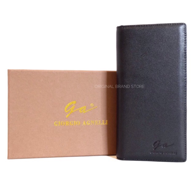 Dompet Panjang Kulit Asli Pria Cowo Giorgio Agnelli Original 587 Black