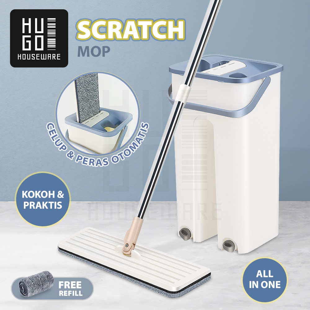 Alat Pel Lantai Ultra Mop Scratch - Mop Briny Cream/Mint HUGO