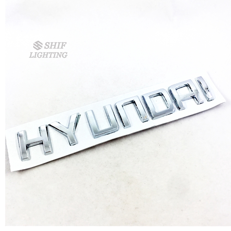 Stiker Emblem Motif Logo Hyundai Bahan ABS Chrome untuk Mobil Hyundai