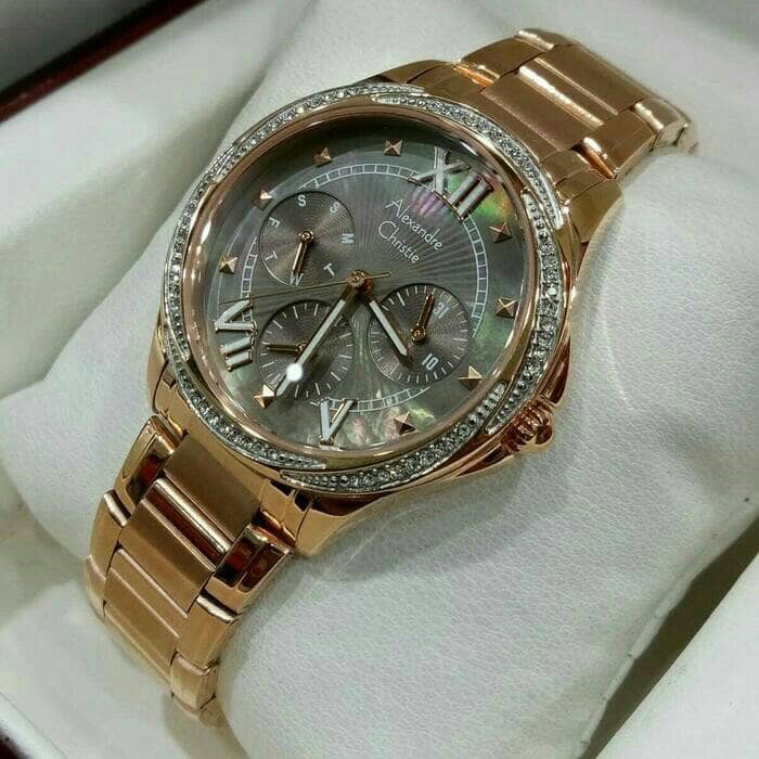 ORIGINAL ALEXANDRE CHRISTIE AC 2643 WANITA ROSEGOLD BLACK ORIGINAL