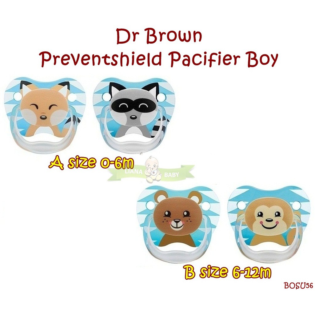 BOSU56 EMPENG DR BROWNS PREVENTSHIELD PACIFIER BOY