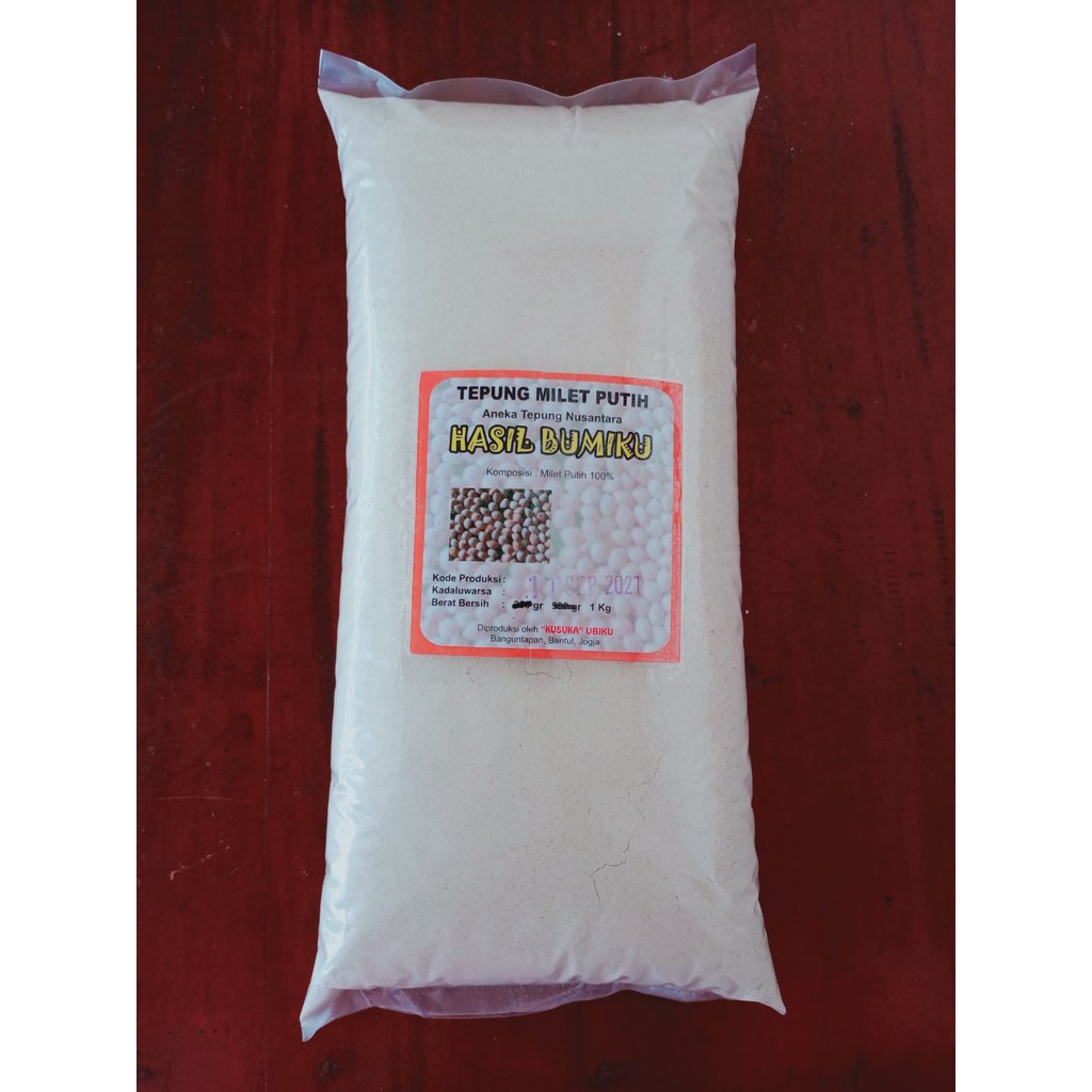 

Tepung MILLET PUTIH kemasan 500 gram/Tepung MILLET MERAH 500gr/JEWAWUT - MILLET PUTIH