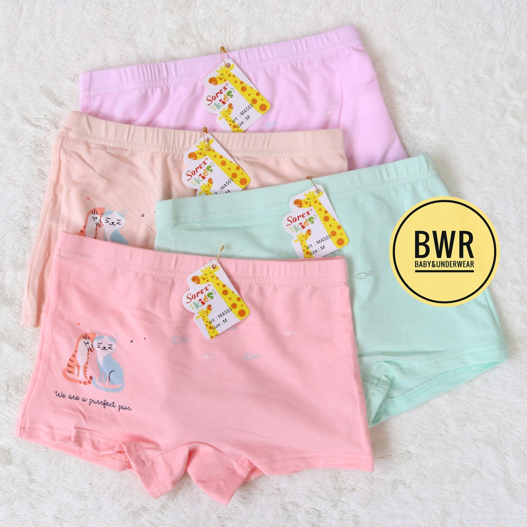 [ 3pc ] CD Boxer Sorex Kids MA 503 -1 / Celana Dalam Anak Perempuan Boxer Motif Ma503 | Bwr