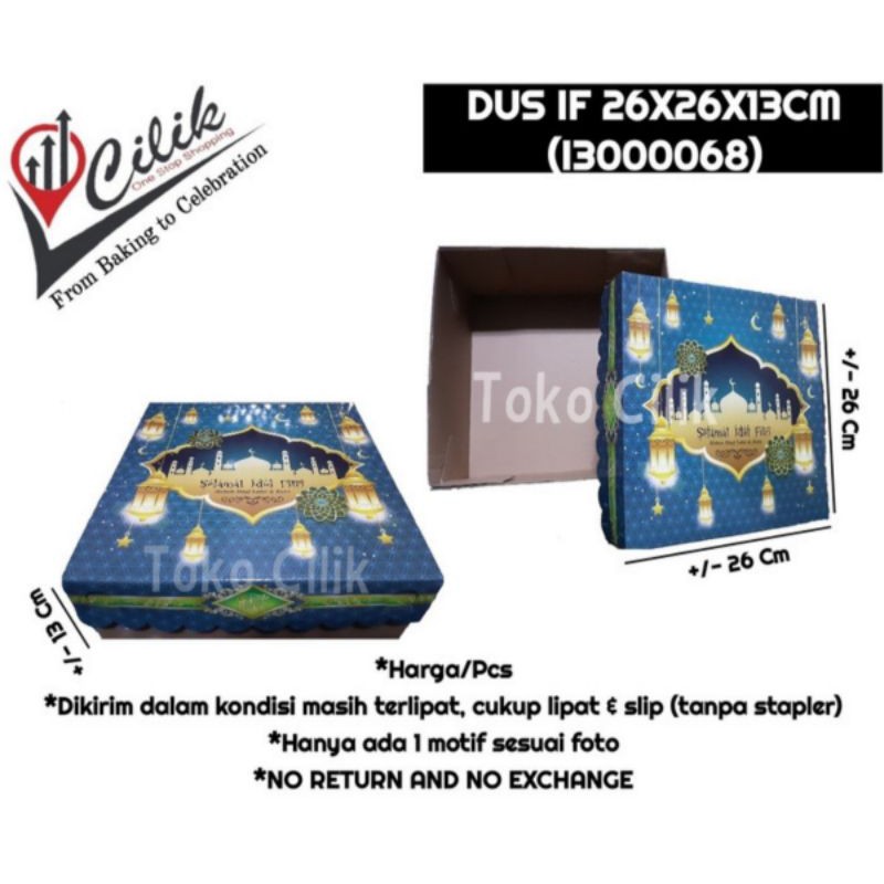

dus kue idul fitri 26x26x13 cm lebaran cake brownies bolu gulung roti