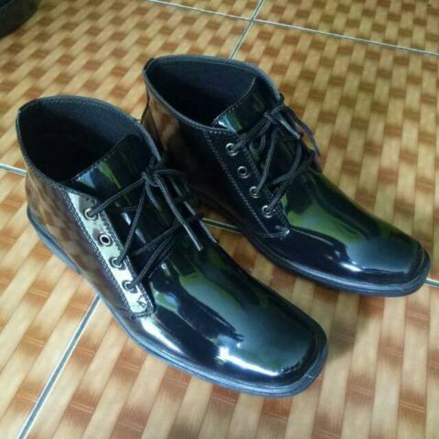 Termurah  Sepatu pdh  variasi tali hitam mengkilap tni polisi