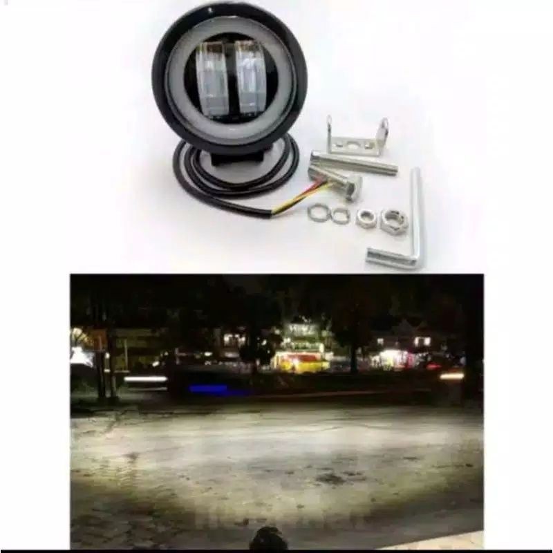 Lampu Tembak Sorot LED CWL 2 Mata Lensa 4D 20WATT Cree Angel Eyes 2 MOTIF Harga 1pcs