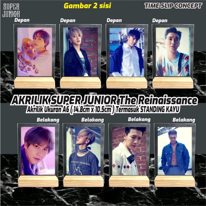 Akrilik Photo SUPER JUNIOR // The Reinaissance // Gambar 2 sisi ful laminai