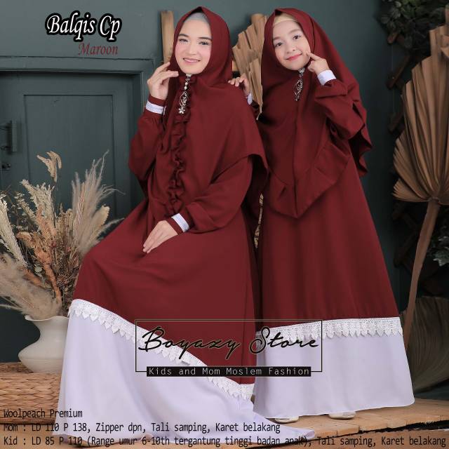 GAMIS IBU DAN ANAK BALQIS COUPLE ORI BOYAZY