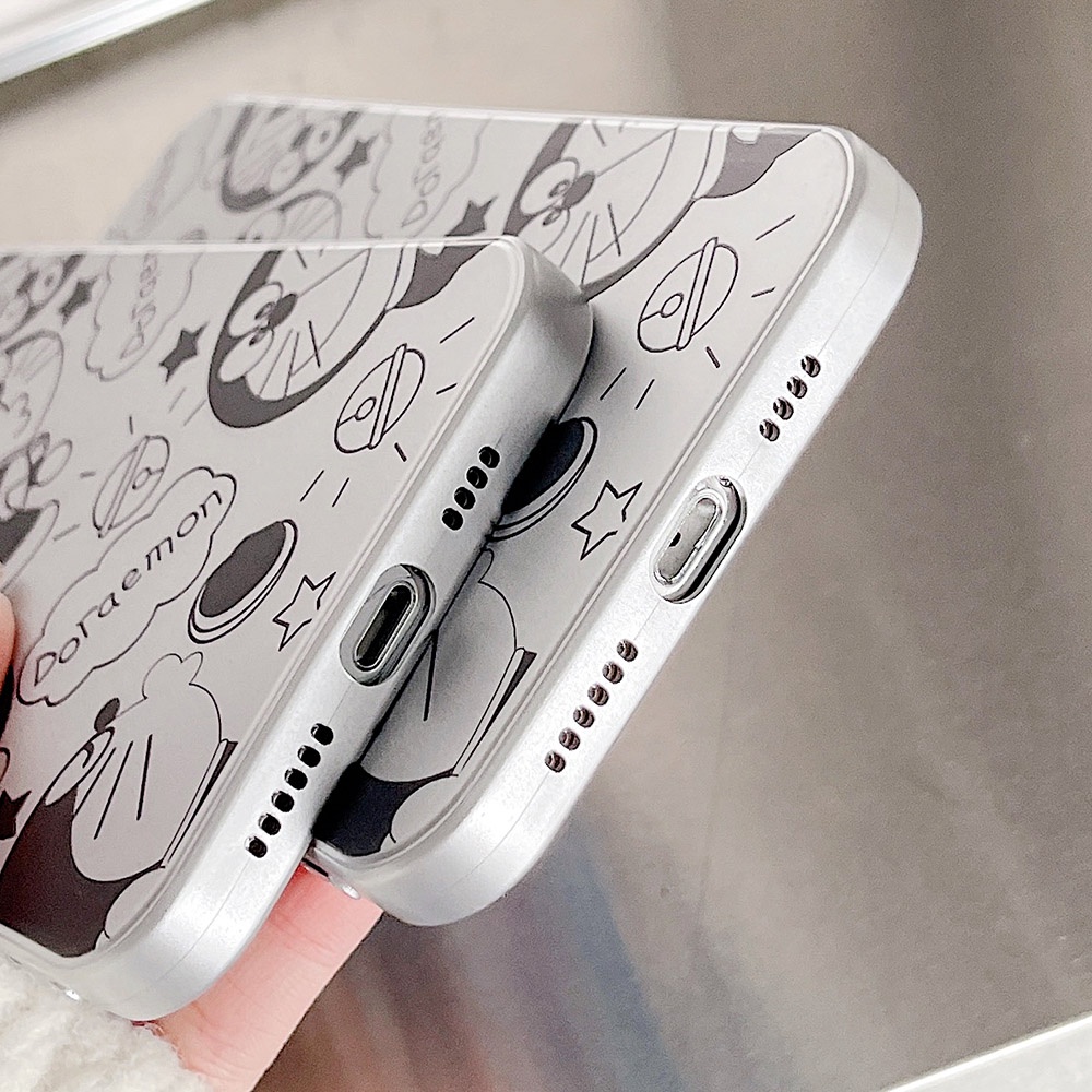 Soft Case Pelindung Kamera Belakang Desain Jingle Cat Warna Silver Untuk iPhone 13 12 11 Pro Max X XS Max XR 7 8 Plus SE 2020 2022