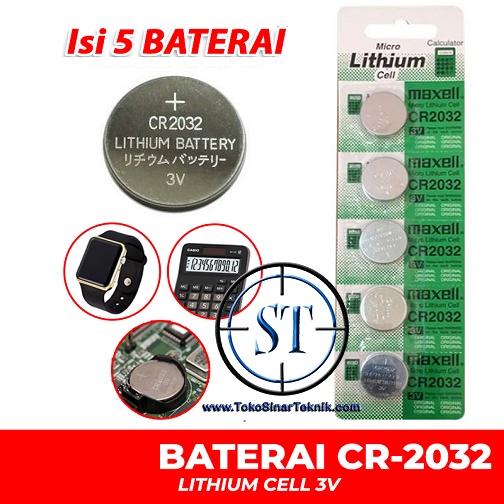 Battery Batere Kancing CR2032 Micro Lithium Cell Baterai CEMOS CR 2032