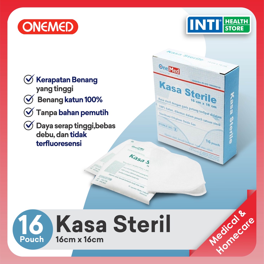 Onemed | Kasa Steril 16 x 16 cm | Kasa Sterile isi 16