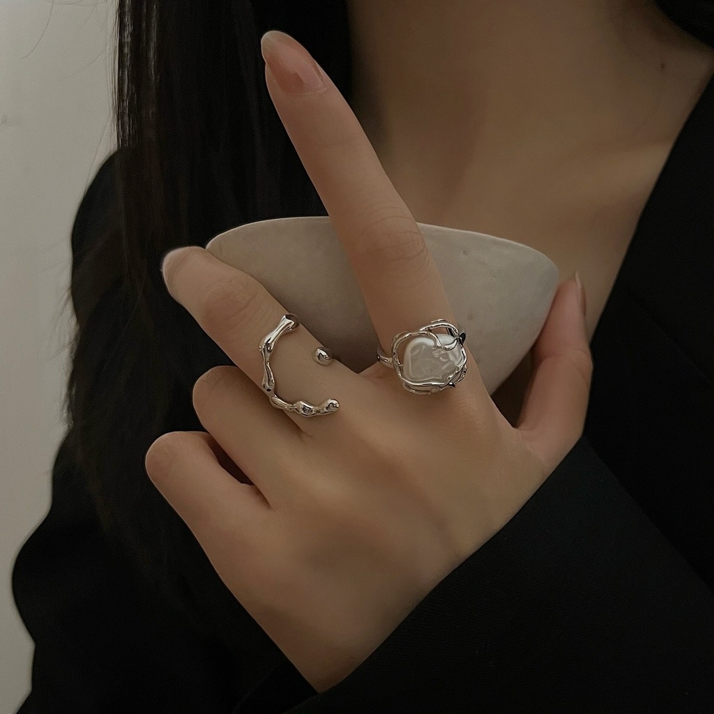 Cincin Bahan Metal Model Irregular Serbaguna Untuk Aksesoris