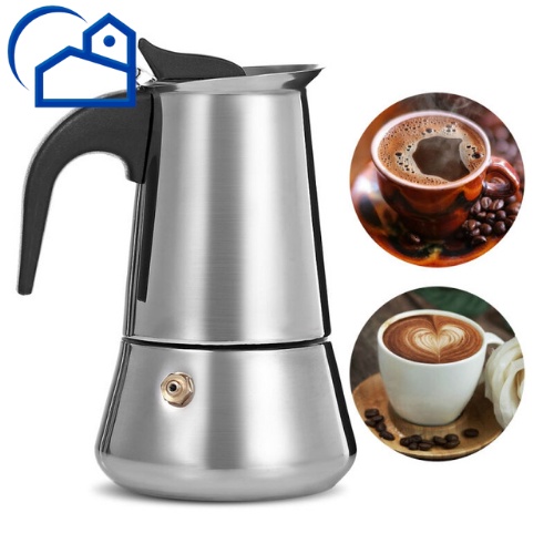 Espresso Maker Moka Pot Stainless Teko Kopi  / Teko Kopi Espresso Stainless Steel  8006