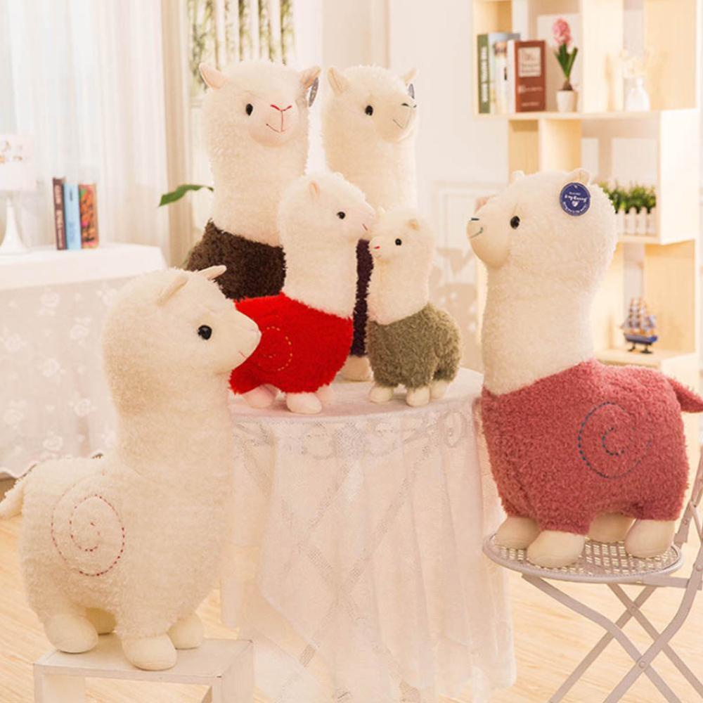 Timekey Mainan Boneka Stuffed Plush Alpaca Llama Warna Pelangi Untuk Hadiah Ulang Tahun Anak C2T7