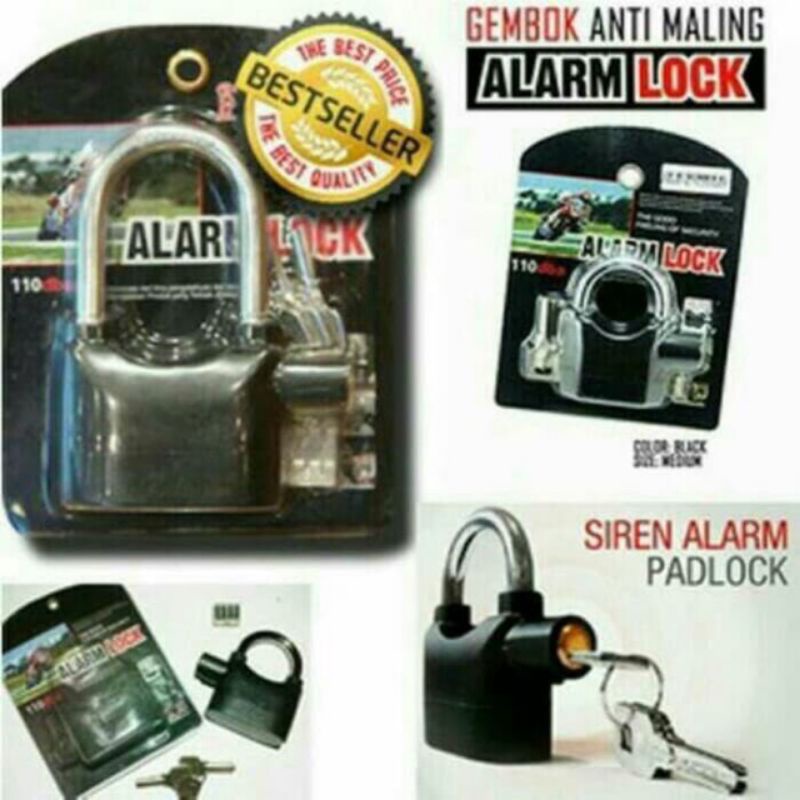 Alarm Grmbok Anti Maling Plus Batre cadangan