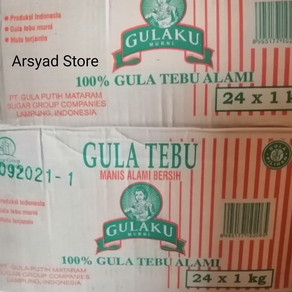 

Gula Gulaku Kemasan 1kg Hijau atau Kuning Dus/Kartonan isi 24 Pcs