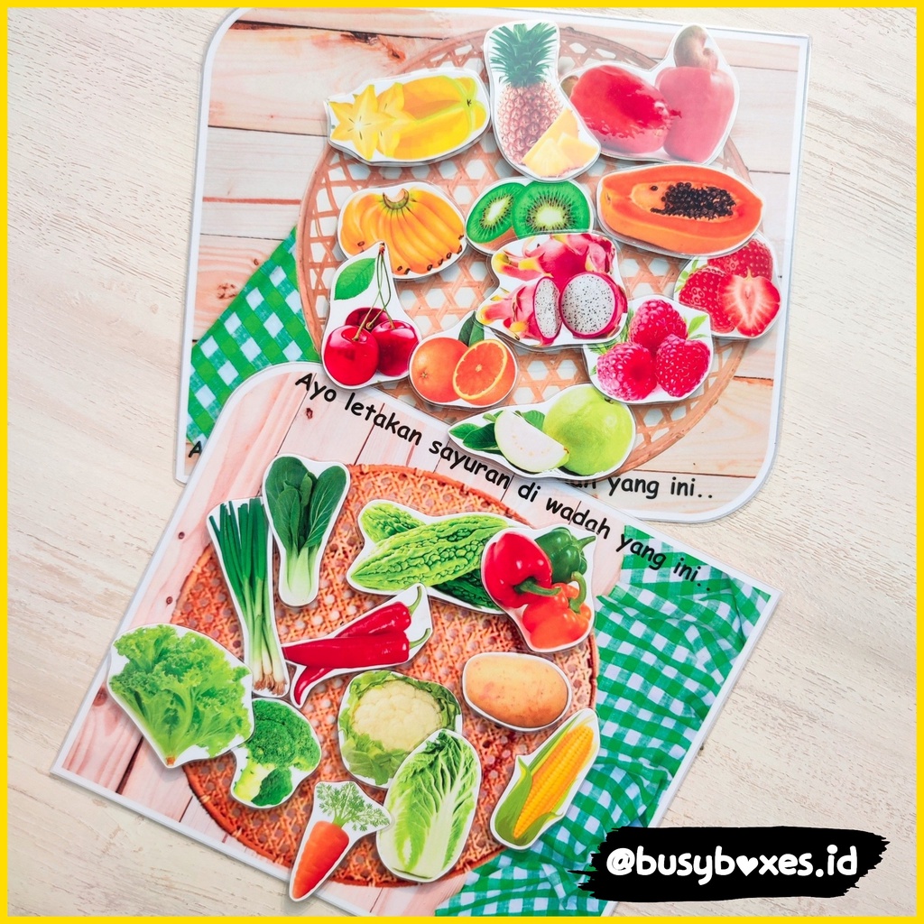 [busyboxes.id] mainan edukasi mengenal buah dan sayur fruit and Vegies sorting