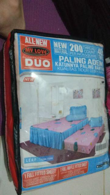Sprei All New My Love 2in1 Duo 120x200 Tinggi 30 Whale Tikus Dino Cat Leaf Single 120 T30 Sp Sorong