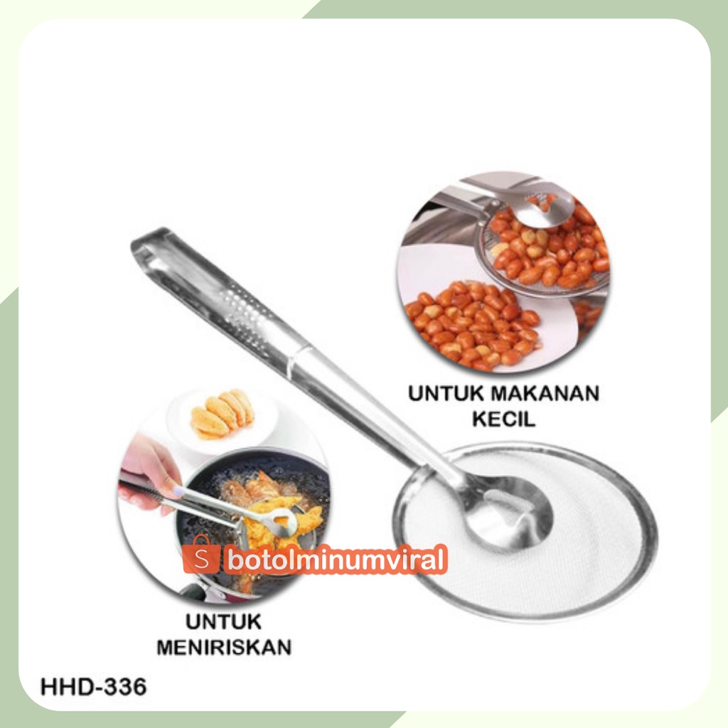 Capit Jepit Capitan Jepitan Gorengan Stainless 2 in 1 Tirisan Minyak