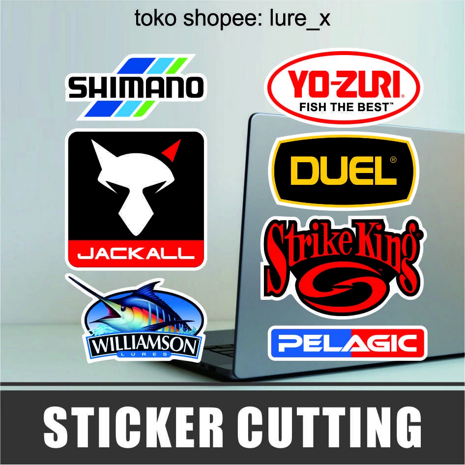 Stiker Brand Keren Untuk Tackle Box Kotak Lure Logo Pancing Jigging Popping Casting