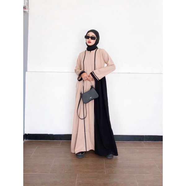 Amirah Dress Simple Elegan Abaya Arab Hitam Milo