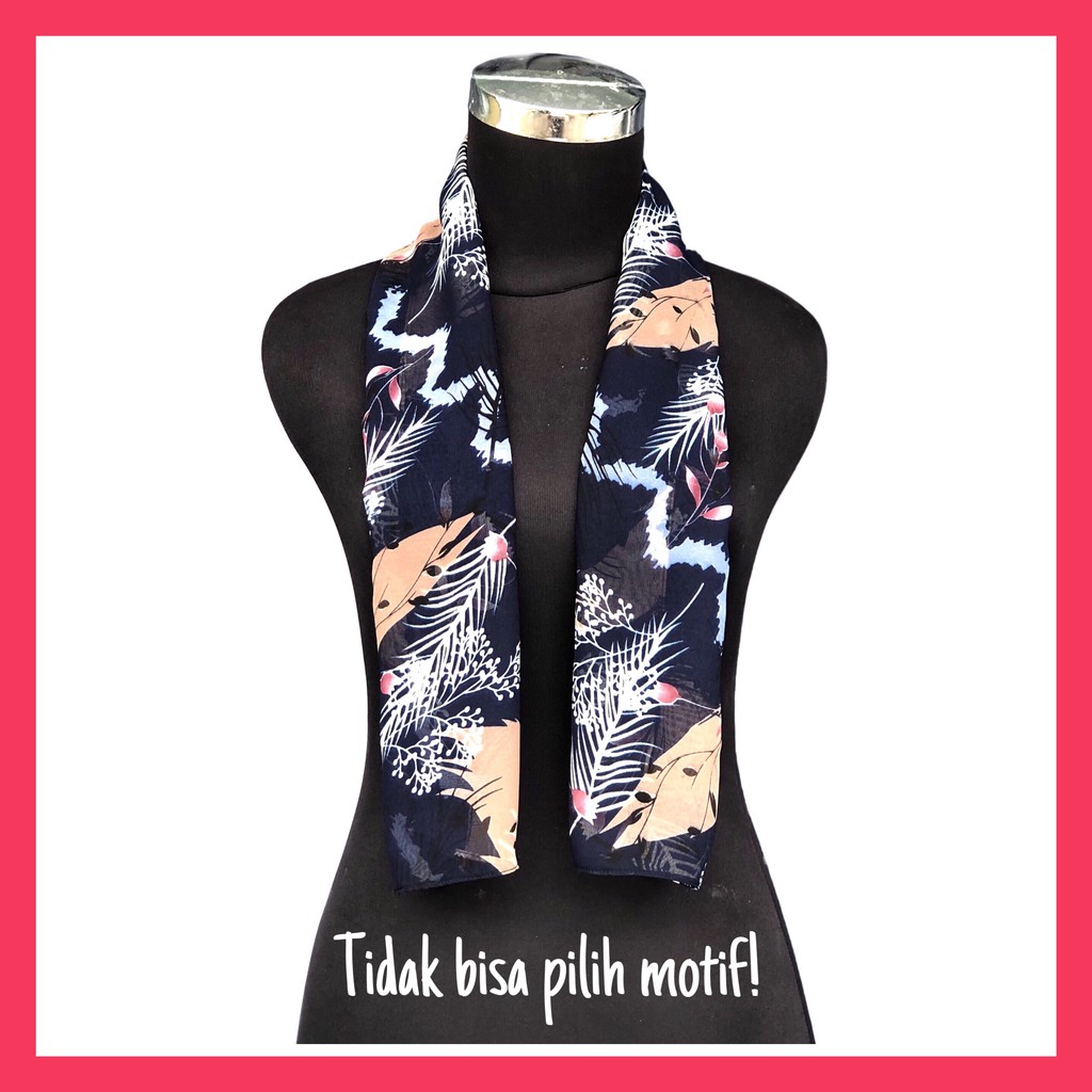 (SYAL MINI TIDAK BISA PILIH) Syall Wanita Motif Leher Neckscarf Fashion