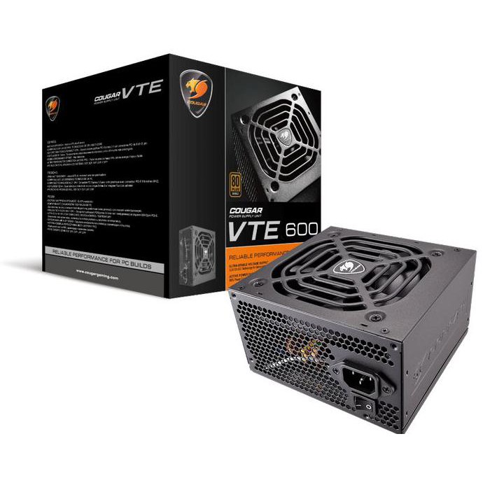Monggo] Psu / Power Supply Cougar Vte600 80 Plus Bronze 600W / 600 Watt