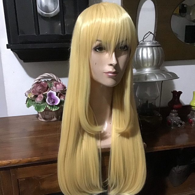 Bismarck kancolle azur lane wig cosplay blonde yellow kuning