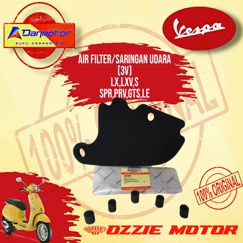 DANMOTOR AIR FILTER / SARINGAN UDARA ORIGINAL VESPA MATIC SPRINT 3V