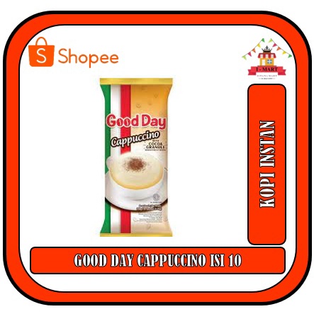 

GOOD DAY KOPI INSTANT CAPPUCCINO DENGAN COKELAT GRANUL ISI 10 | COFFEE CAPUCINO CAPUCCINO COKLAT