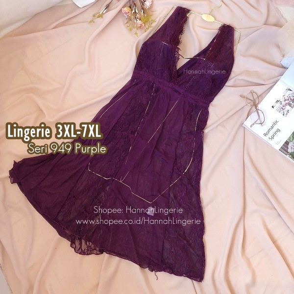 Jumbo Lingerie 7XL 6XL 5XL 4XL 3XL Baju Tidur Sexy BigSize Ukuran Besar Baju Dinas Istri Big 949