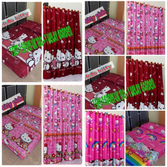 Set gorden sprei hello kitty