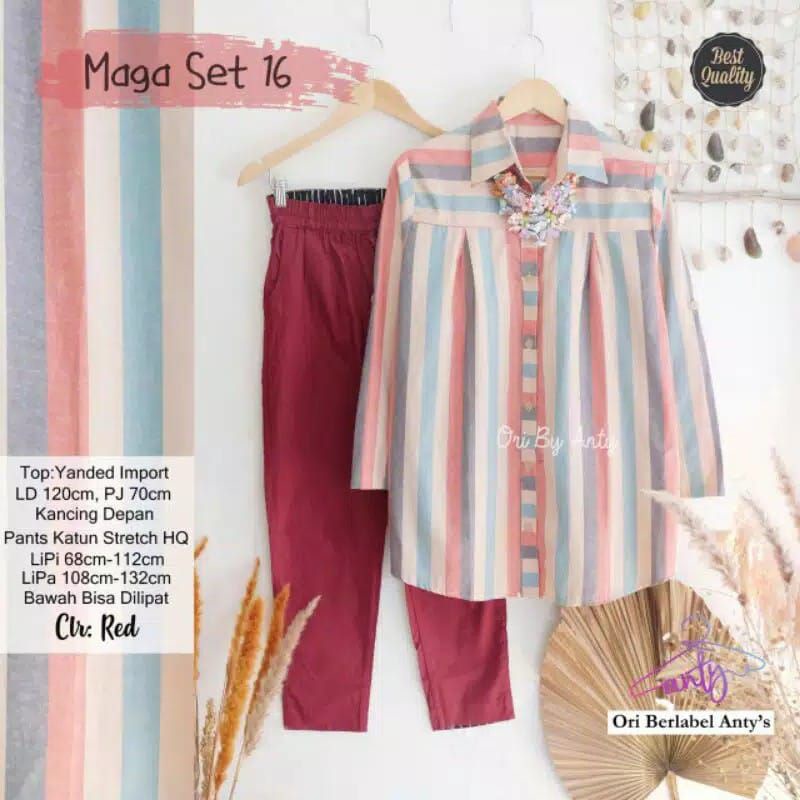 BHL - Setelan Jumbo Wanita  Super Best Seller Kancing Aktif Bahan Katun Yanded Lengan Panjang LD 120