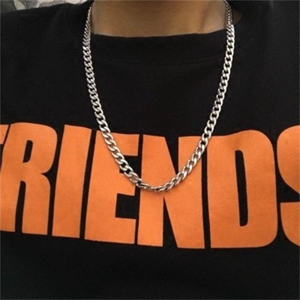 Kalung Rantai Nanas Keren Hadiah Persahabatan Baja Titanium Rantai Chunky Gothic Hip Hop